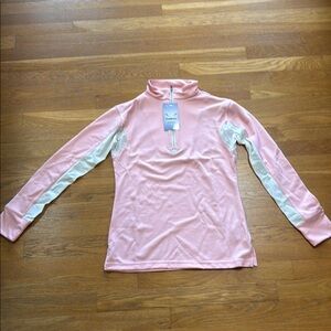 Pink and White Long Sleeve Top